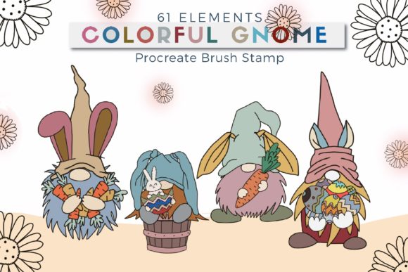 Colorful Gnome 61 Procreate Brush Stamp