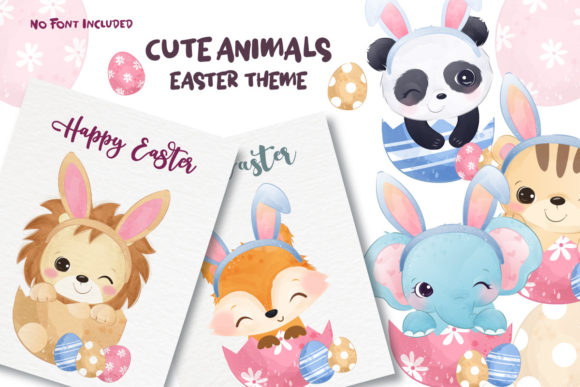 Cute Animals for Easter Decoration