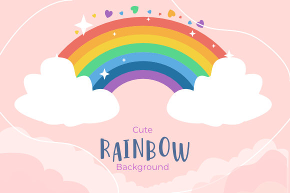 Cute Rainbow Background: A Versatile Design Asset for Creative Projects
