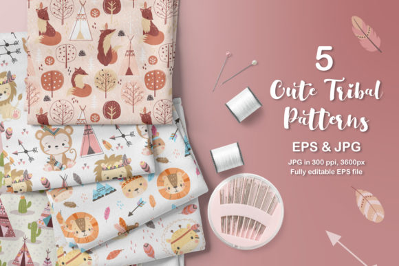 Cute Tribal Digital Pattern Collection: A Versatile Resource for Creative Projects