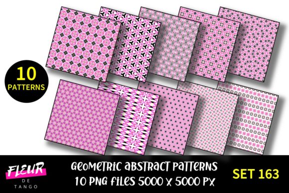 Geometric Pattern Digital Papers Set 163: A Versatile Resource for Creative Professionals