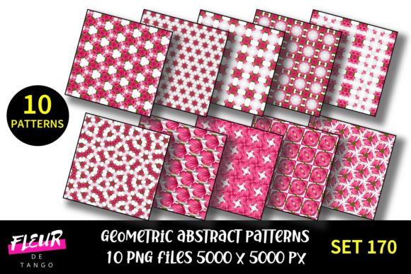 Geometric Pattern Digital Papers Set 170: A Versatile Resource for Creative Professionals
