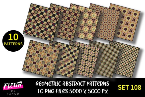 Geometric Patterns Digital Paper Set 108