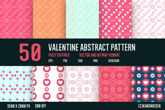 Valentine Abstract Pattern V-5